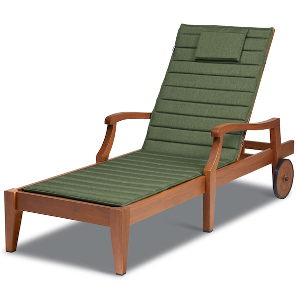 Classic Accessories Storigami Water-Resistant 80"x26" Chaise Lounge Cushion, Heather Fern 60-523-011101-EC - main